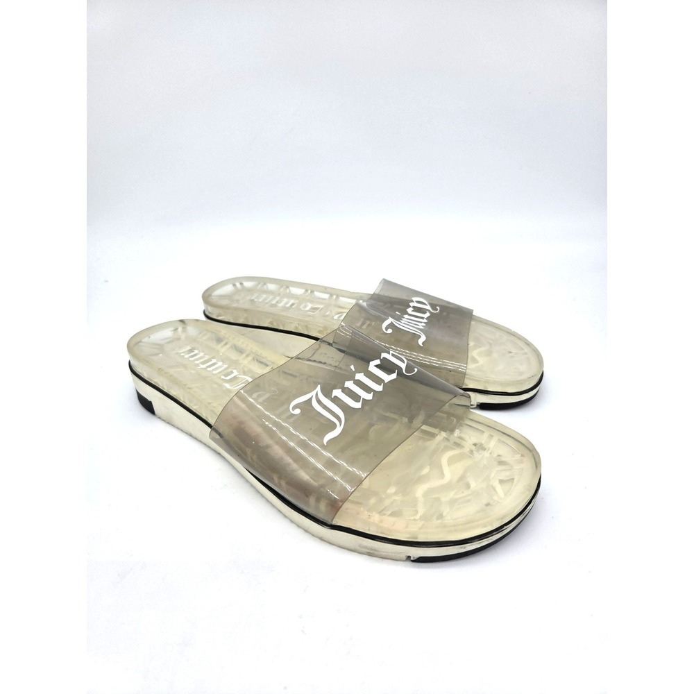 Juicy Couture Sandals Size 9-9.5 Y2K Jelly Slides Womens‎ Flats Slip On
